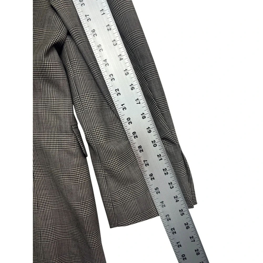 Nautica 42S Black White Glen Plaid Blazer Jacket Sport Suit Coat 100% Wool